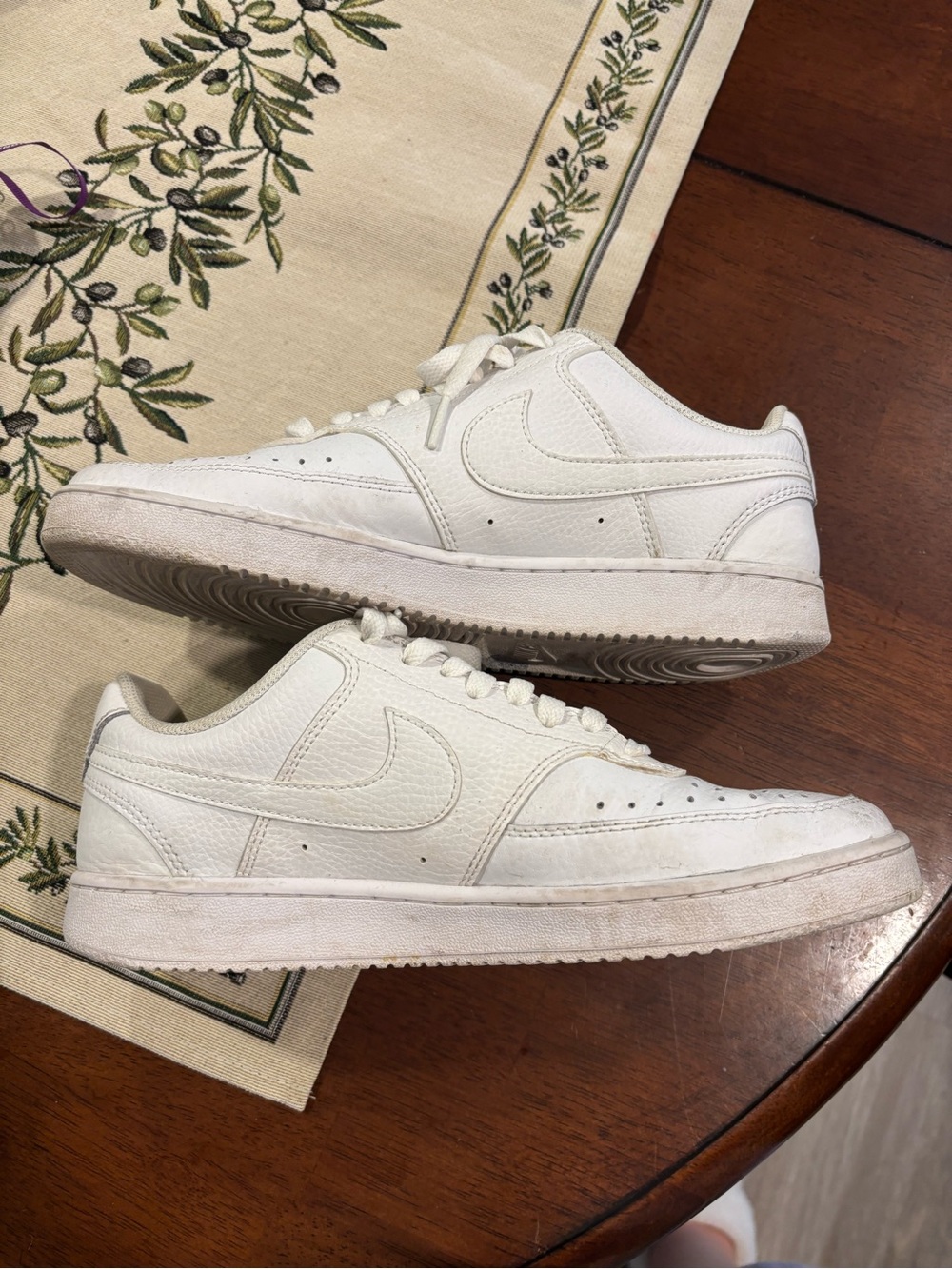 Nike Women’s White Low-Top Leather Sneakers